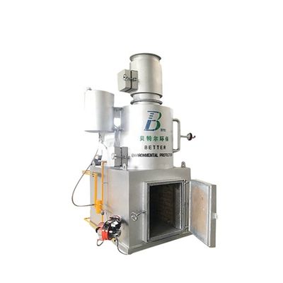 Rode rookloze verbrandingsoven voor de behandeling van industriële vaste afvalstoffen, capaciteit 20-500 kg/partij