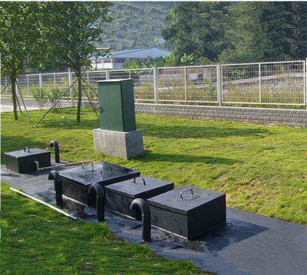 1 Ondergrondse geïntegreerde afvalwaterzuiveringsinstallatie voor de stadsrecycling van grijs water