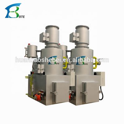 2-13 ton afvalverwerkingsmachines rookloze verbrandingsinstallaties voor directe plastische pyrolyse