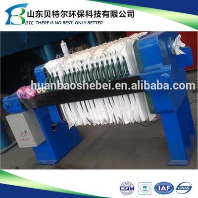 Waterfilter slibdehydrator Plaat en frame Filterpress met 3kw online ondersteuning