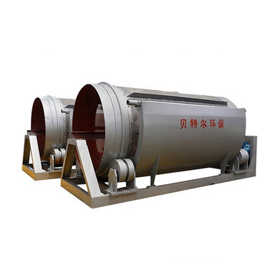 Microfilter van het roterende cilindertype voor de behandeling van afvalwater in de voedingsmiddelen- en drankenindustrie