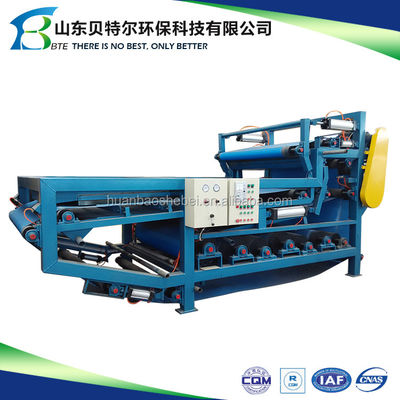 1000 kg Gewichtsgordel Filter Press Slibontwatering machine voor afvalwaterbehandeling