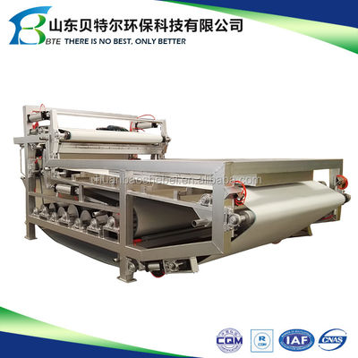 1000 kg Gewichtsgordel Filter Press Slibontwatering machine voor afvalwaterbehandeling