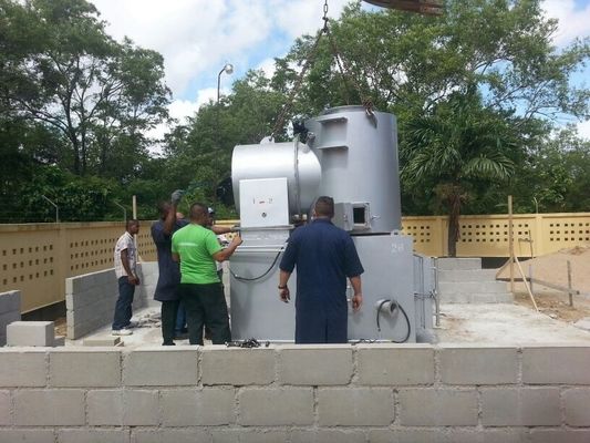 2-13 ton Plastic Crematorium Recycling Plant Incinerator met gas diesel olie brander